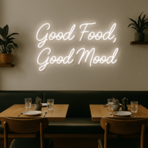 LED neonas „Good Food, Good Mood“
