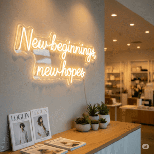 Led neono aksesuaras "New beginnings, new hopes"