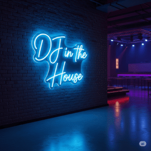 LED neoonsilt "DJ in the House"