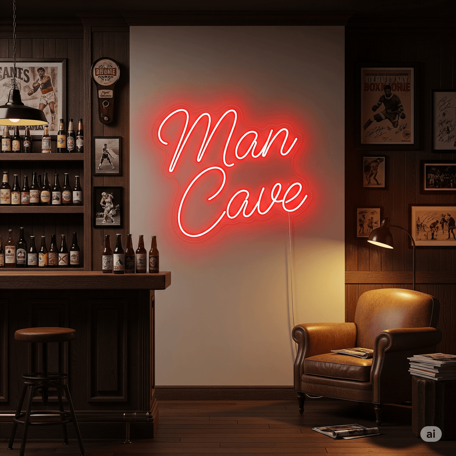 LED neoonsilt "Man Cave"