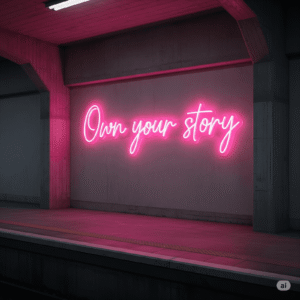 Led neoninė iškaba "Own your story"