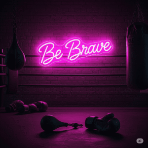 Led neoninė iškaba "Be brave"
