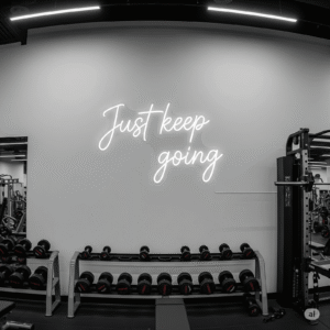 Led neoninė iškaba "Just keep going"