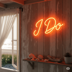 Led neono dekoracija "I Do"