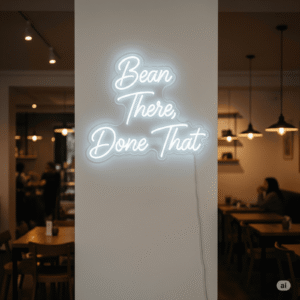 Led neoninė iškaba "Bean There, Done That"