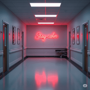 Led neoninė iškaba "Stay calm"
