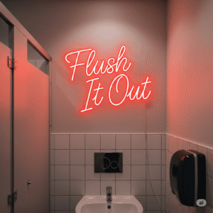 Led neoninė iškaba "Flush It Out"