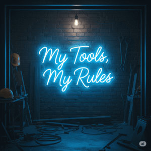 Led neoninė iškaba "My Tools, My Rules"