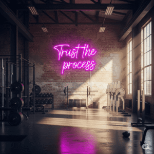 LED neoninė iškaba „Trust the process“