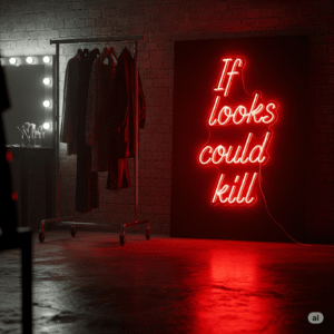 Led neoninė iškaba “If looks could kill”