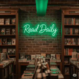 Led neoninė iškaba "Read daily"