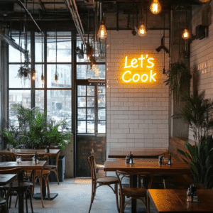 Led neoninė iškaba "Let's Cook"
